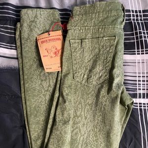 Green True Religion Jeans